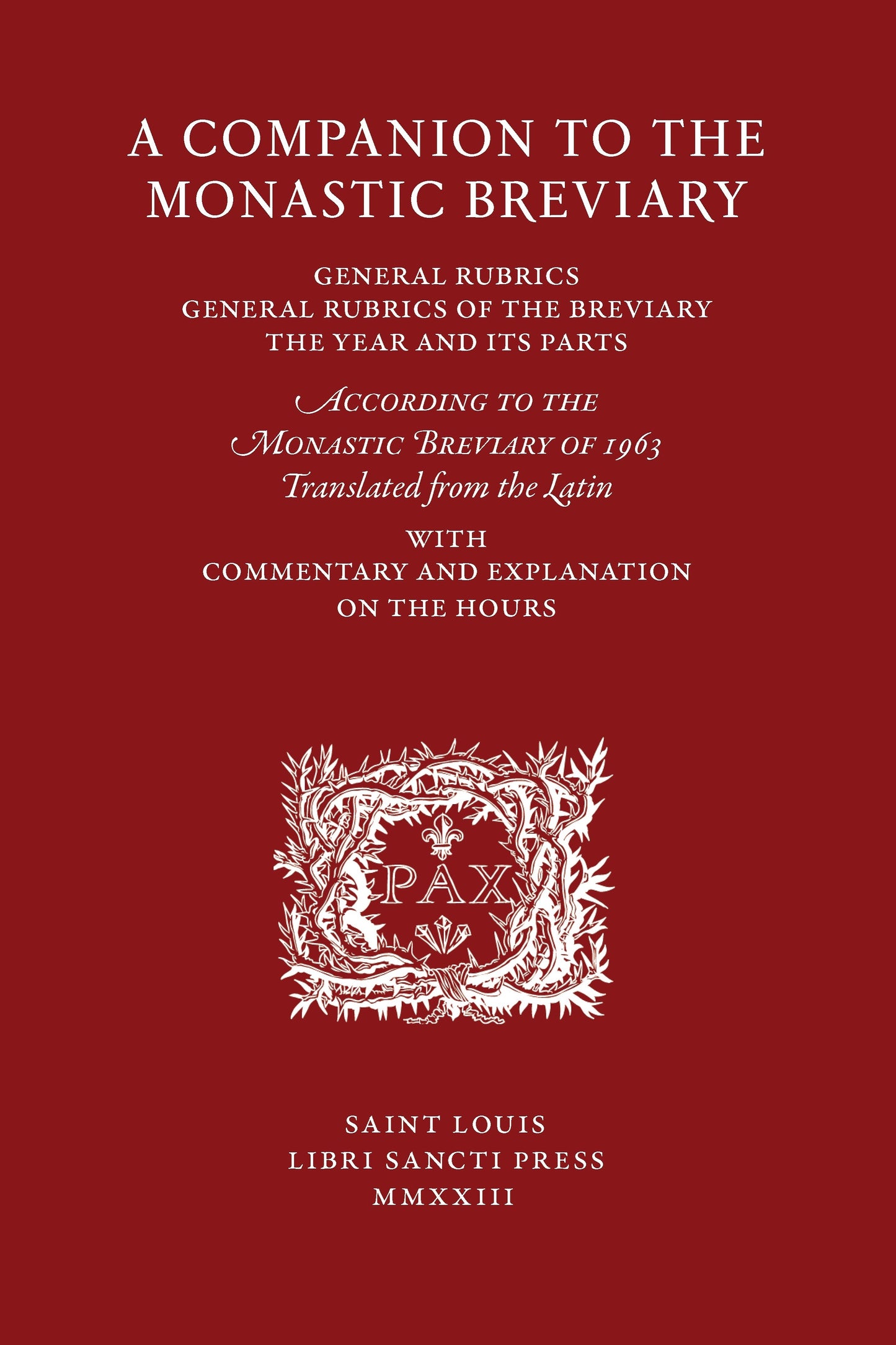 A Companion to the Monastic Breviary