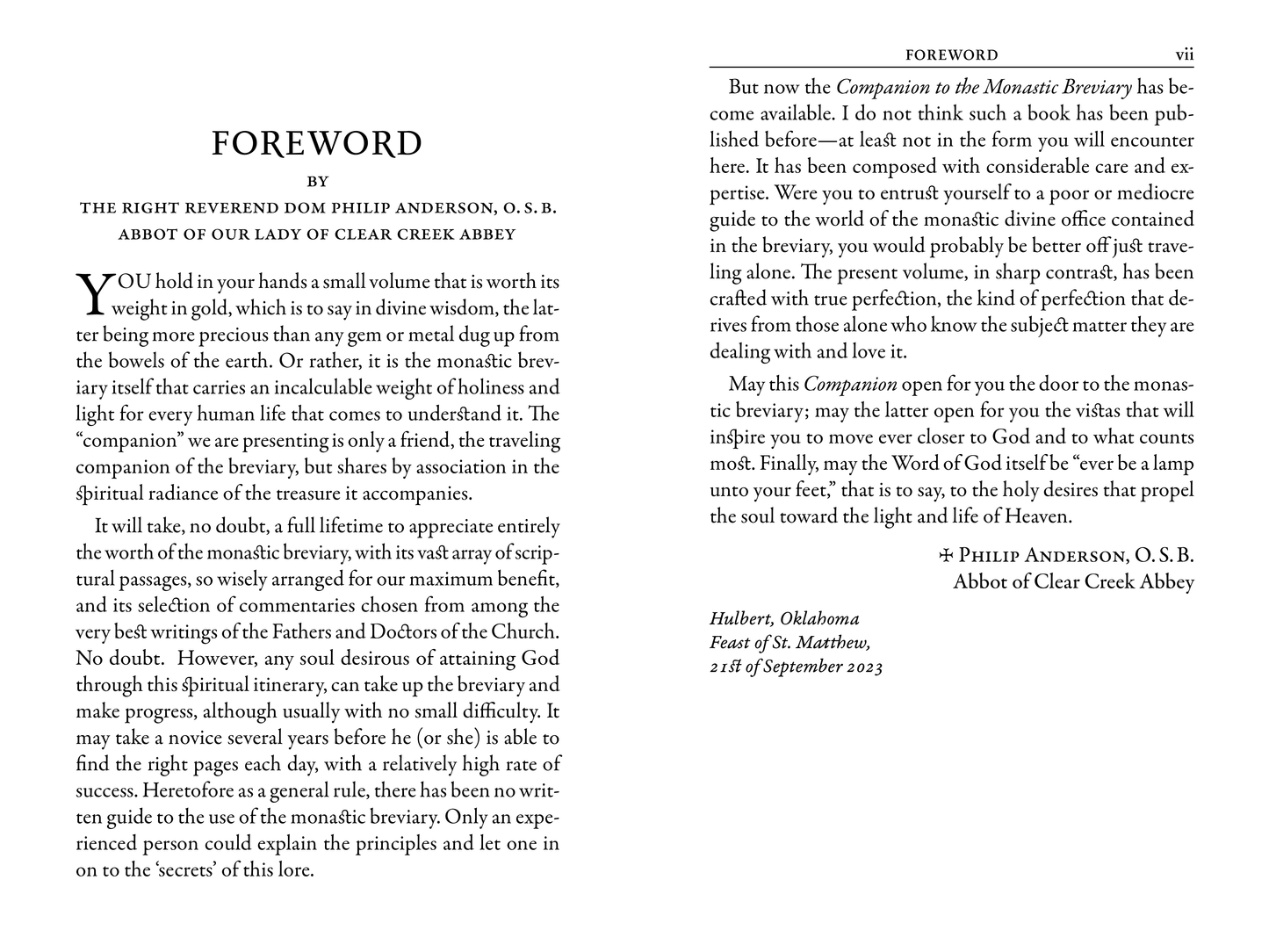 A Companion to the Monastic Breviary