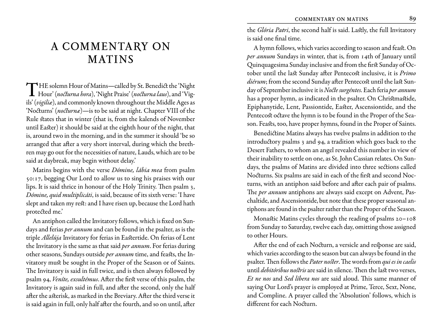 A Companion to the Monastic Breviary