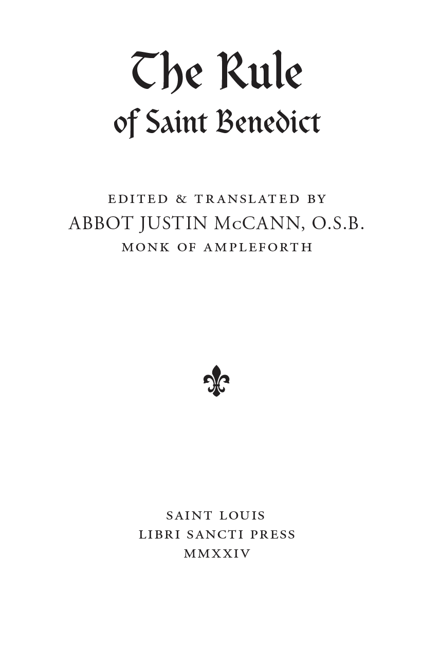 The Rule of Saint Benedict ~ Pocket Size Edition